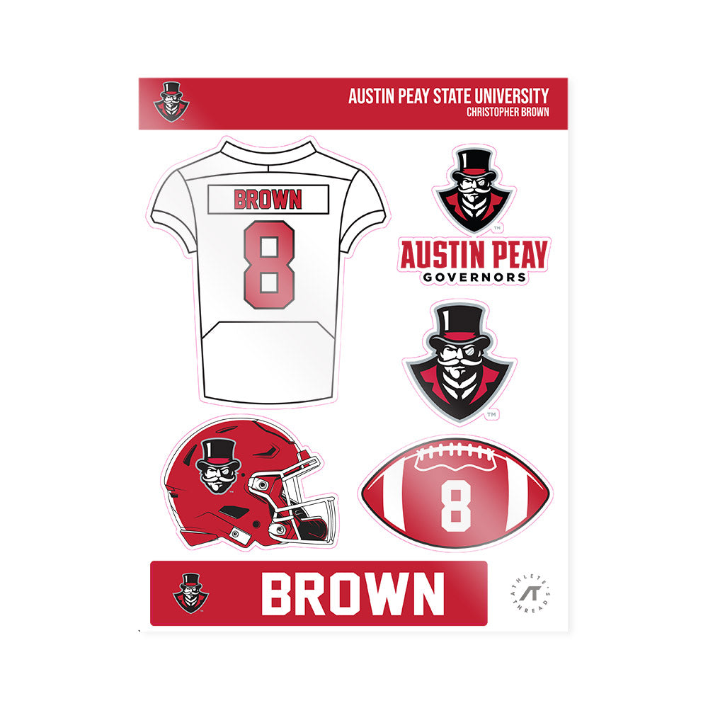 APSU - NCAA Football : Christopher Brown - Sticker Sheet-0