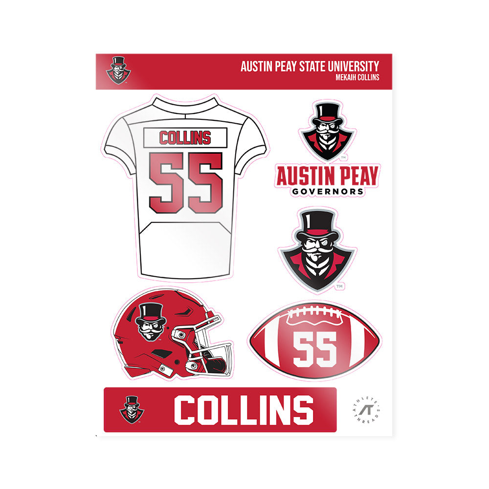 APSU - NCAA Football : Mekaih Collins - Sticker Sheet-0