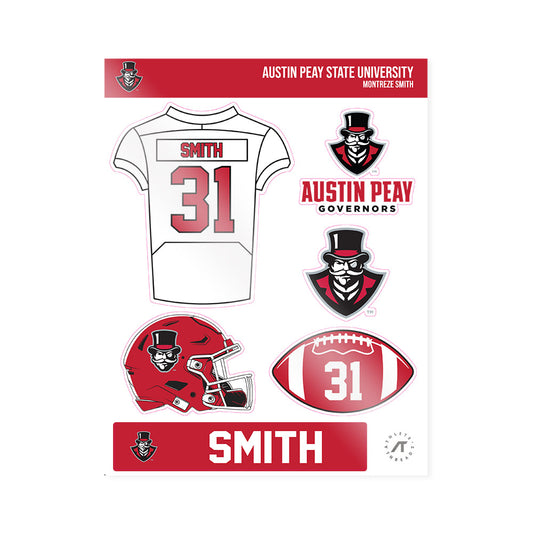 APSU - NCAA Football : Montreze Smith - Sticker Sheet-0