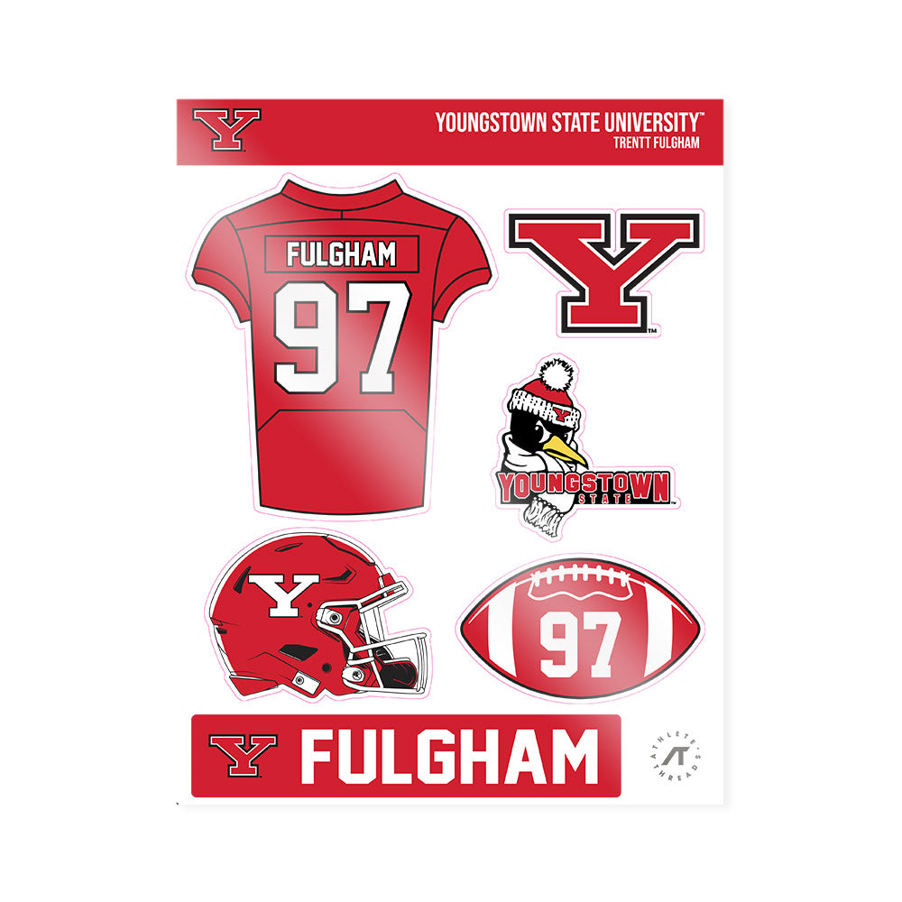 Youngstown State - NCAA Football : Trentt Fulgham - Sticker Sheet-0