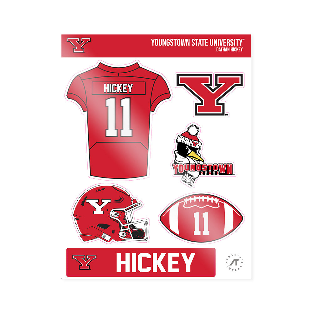 Youngstown State - NCAA Football : Dathan Hickey - Sticker Sheet-0