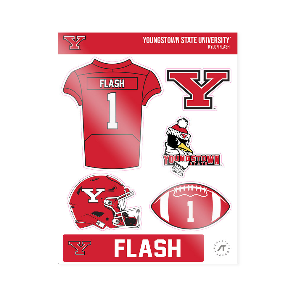 Youngstown State - NCAA Football : Kylon Flash - Sticker Sheet-0