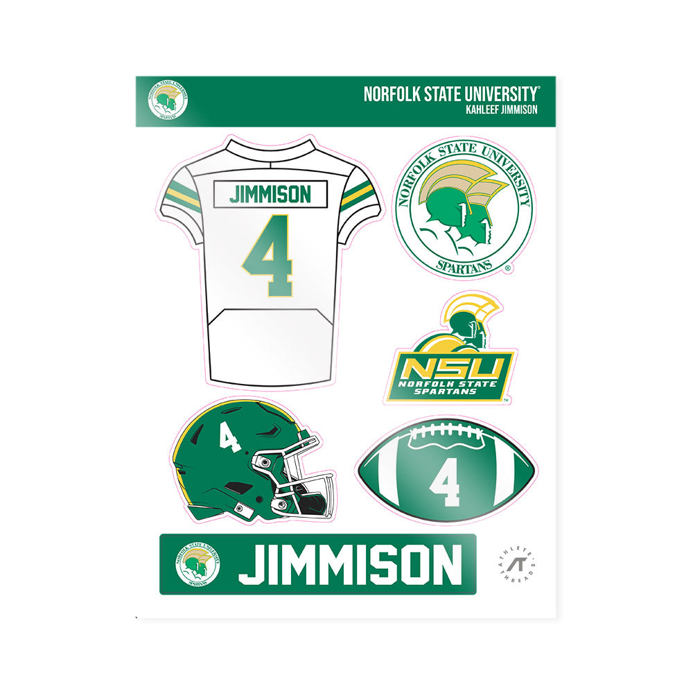 Norfolk State - NCAA Football : Kahleef Jimmison - Sticker Sheet-0