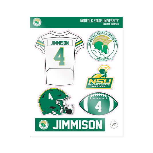 Norfolk State - NCAA Football : Kahleef Jimmison - Sticker Sheet-0