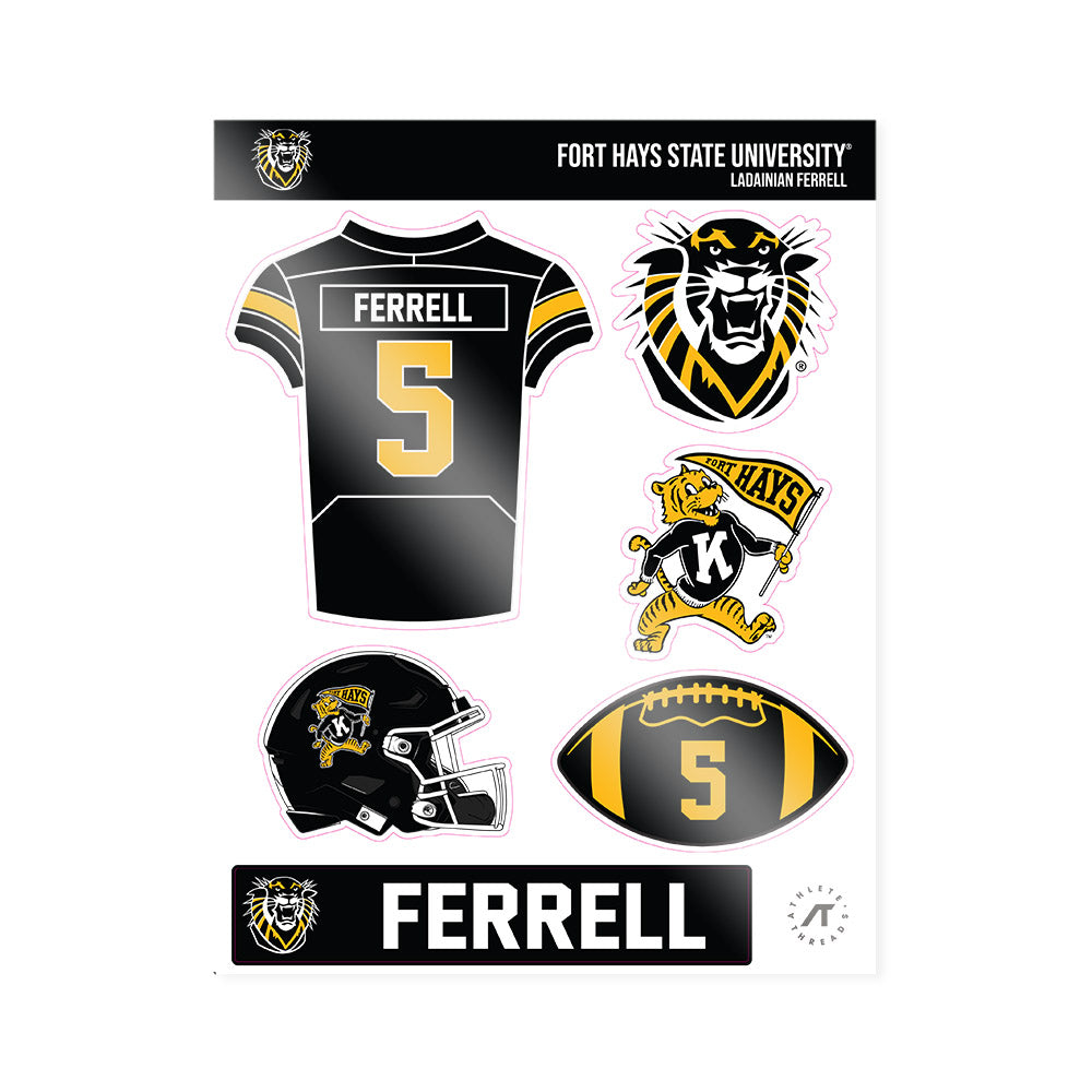 FHSU - NCAA Football : Ladainian Ferrell - Sticker Sheet-0