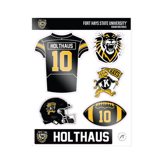 FHSU - NCAA Football : Isaiah Holthaus - Sticker Sheet-0