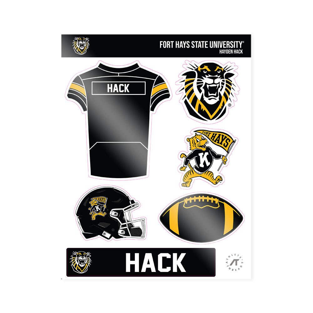 FHSU - NCAA Football : Hayden Hack - Sticker Sheet-0