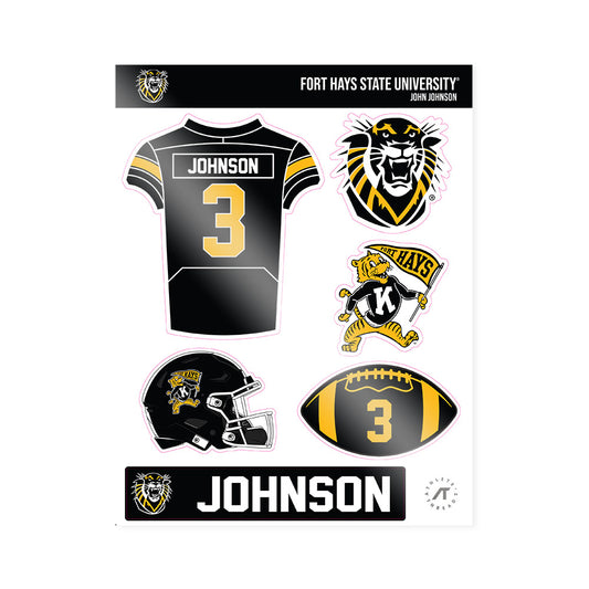 FHSU - NCAA Football : John Johnson - Sticker Sheet-0