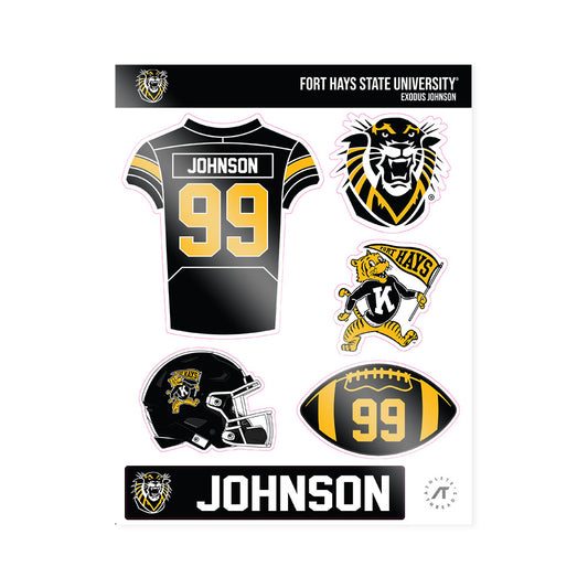 FHSU - NCAA Football : Exodus Johnson - Sticker Sheet-0