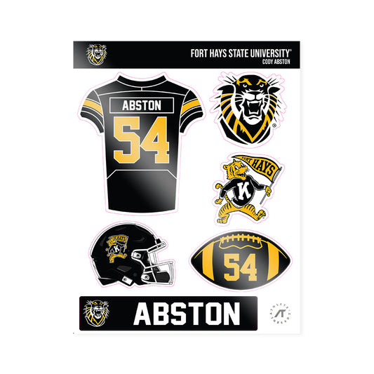 FHSU - NCAA Football : Cody Abston - Sticker Sheet-0