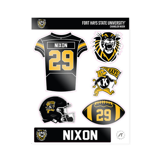 FHSU - NCAA Football : Chandler Nixon - Sticker Sheet-0