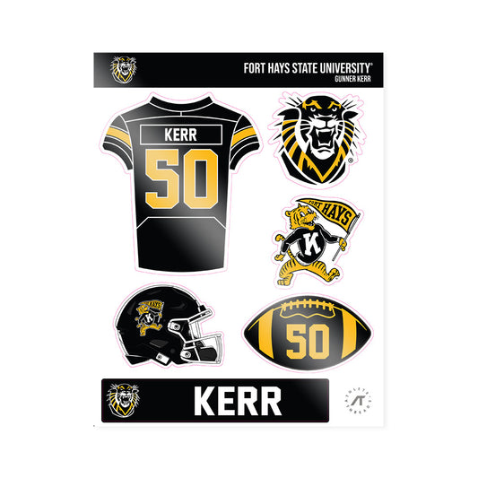 FHSU - NCAA Football : Gunner Kerr - Sticker Sheet-0