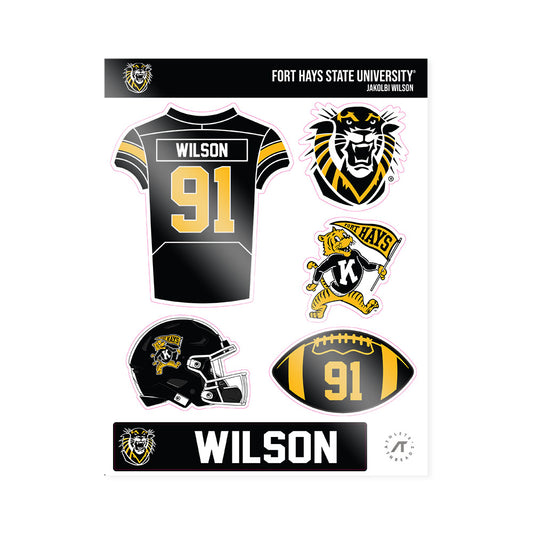 FHSU - NCAA Football : Jakolbi Wilson - Sticker Sheet-0