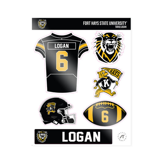 FHSU - NCAA Football : Tariq Logan - Sticker Sheet-0