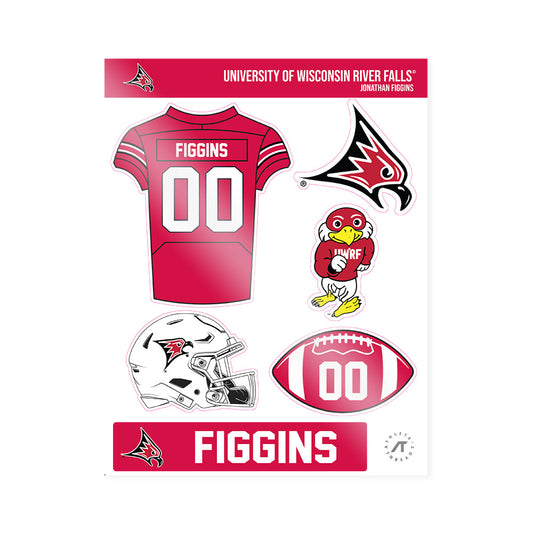 UW River Falls - NCAA Football : Jonathan Figgins - Sticker Sheet-0