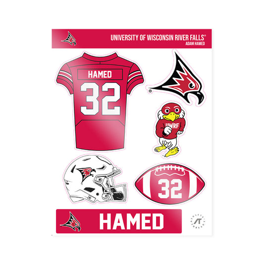 UW River Falls - NCAA Football : Adam Hamed - Sticker Sheet-0