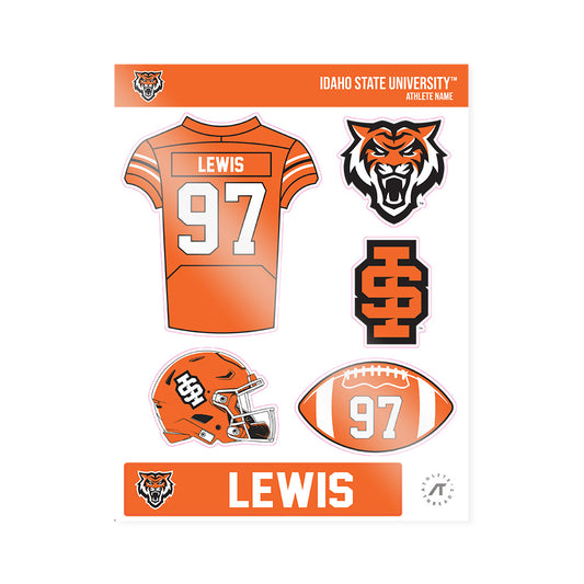 Idaho State - NCAA Football : Collin Lewis - Sticker Sheet-0