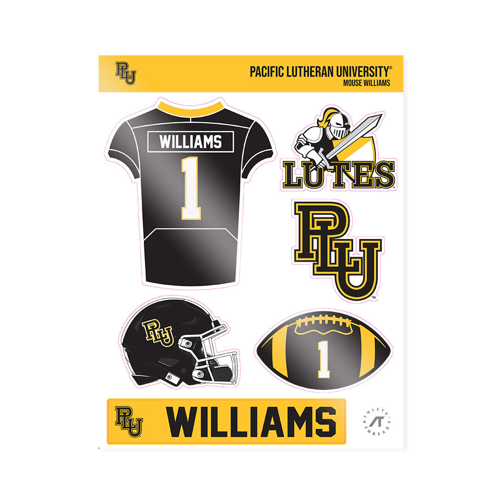 PLU - NCAA Football : Mouse Williams - Sticker Sheet-0