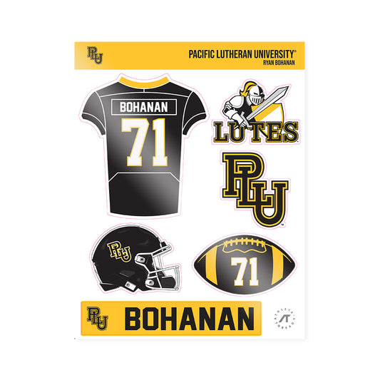 PLU - NCAA Football : Ryan Bohanan - Sticker Sheet-0