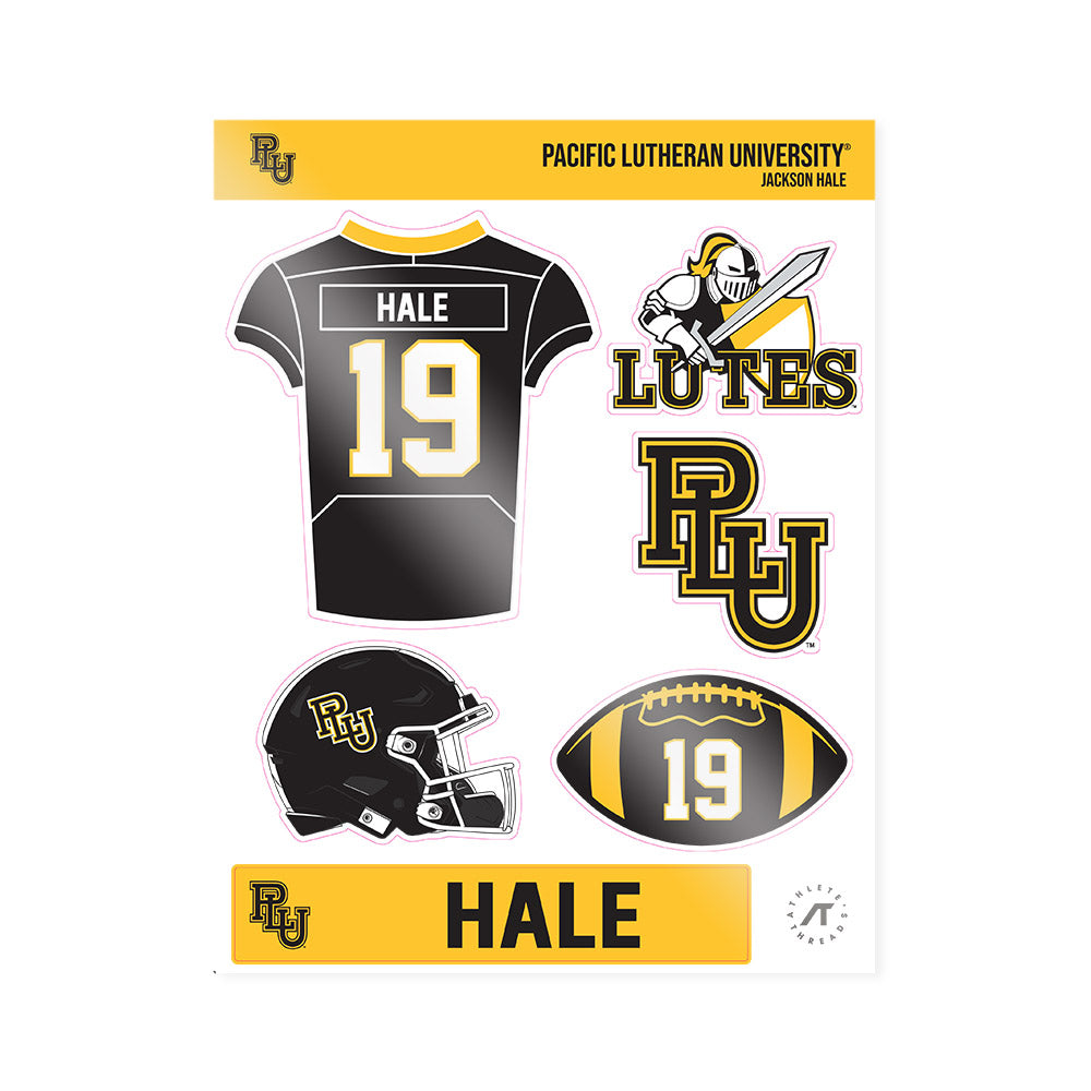 PLU - NCAA Football : Jackson Hale - Sticker Sheet-0