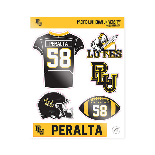 PLU - NCAA Football : Joaquin Peralta - Sticker Sheet-0