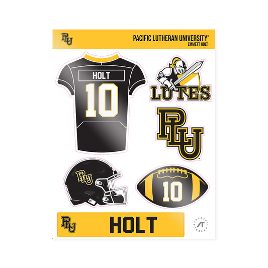 PLU - NCAA Football : Emmett Holt - Sticker Sheet-0