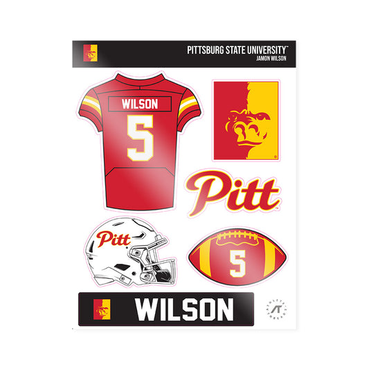 Pitt State - NCAA Football : Jamon Wilson - Sticker Sheet-0