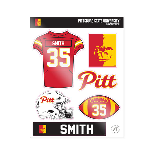 Pitt State - NCAA Football : Jahkobie Smith - Sticker Sheet-0