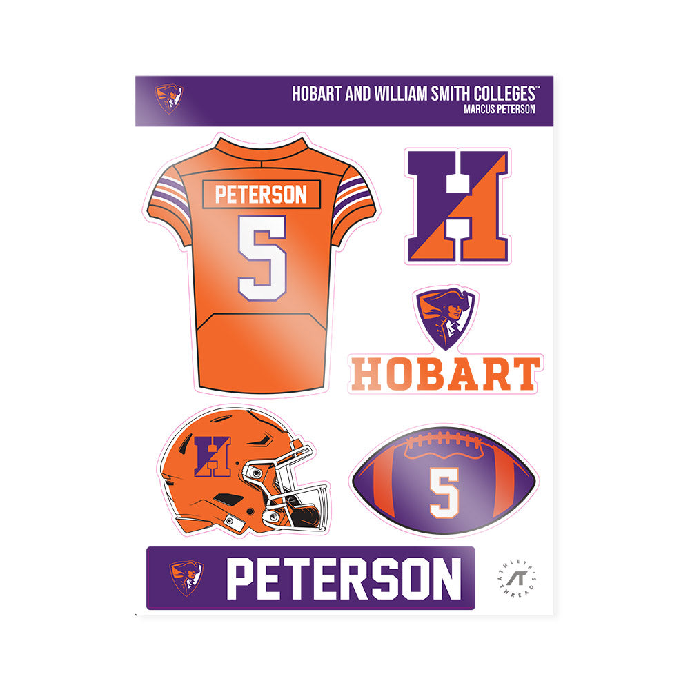 HWS - NCAA Football : Marcus Peterson - Sticker Sheet-0