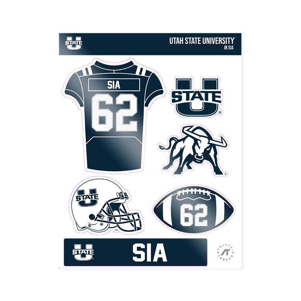 Utah State - NCAA Football : Jr Sia - Sticker Sheet-0