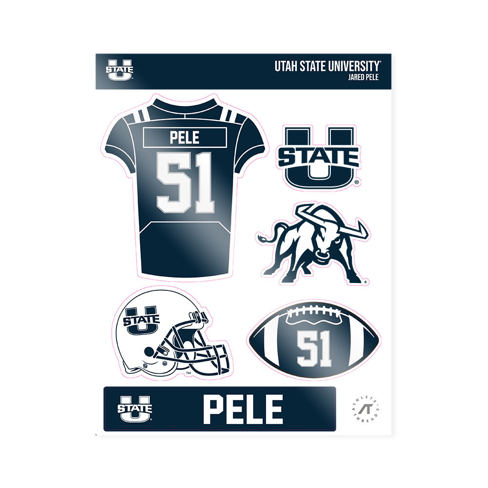 Utah State - NCAA Football : Jared Pele - Sticker Sheet-0