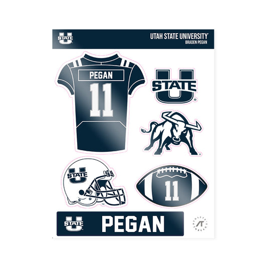 Utah State - NCAA Football : Braden Pegan - Sticker Sheet-0
