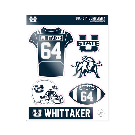 Utah State - NCAA Football : Caysen Whittaker - Sticker Sheet-0