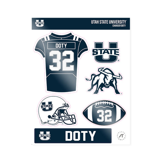 Utah State - NCAA Football : Charger Doty - Sticker Sheet-0