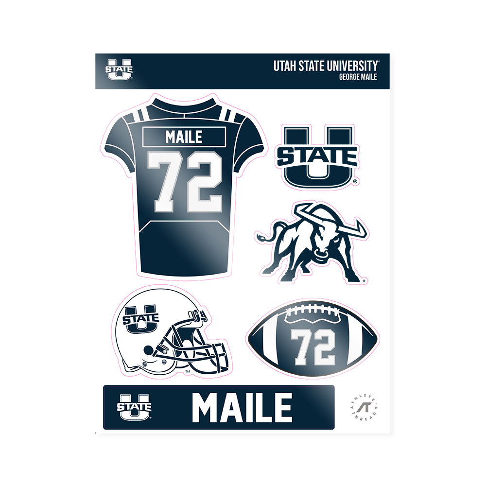 Utah State - NCAA Football : George Maile - Sticker Sheet-0