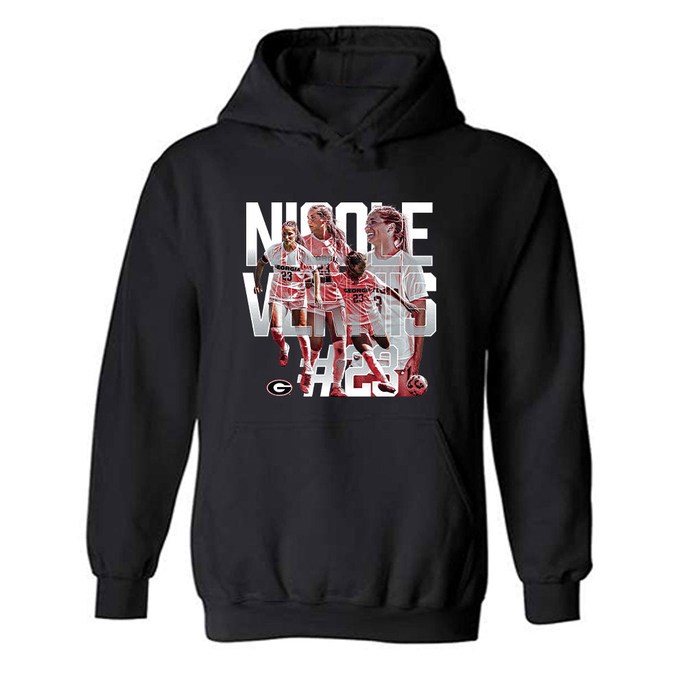 Georgia - NCAA Women's Soccer : Nicole Vernis - Player Collage Hooded Sweatshirt-0