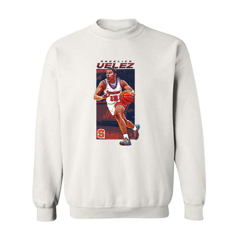 Syracuse - NCAA Women's Basketball : Angelica Velez - Individual Caricature Crewneck Sweatshirt-0
