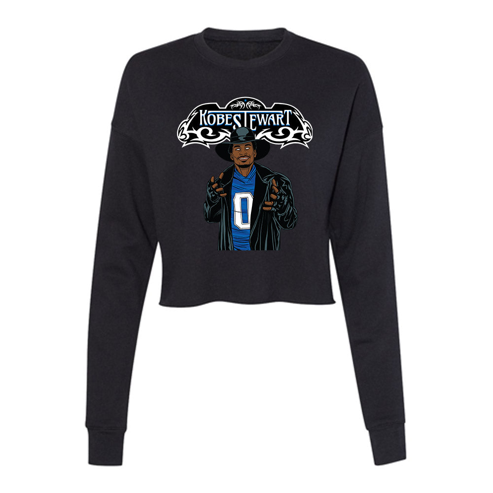 Buffalo - NCAA Football : Kobe Stewart - Player Illustration Women's Cropped Crew Fleece-0
