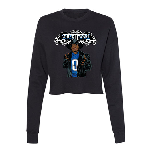 Buffalo - NCAA Football : Kobe Stewart - Player Illustration Women's Cropped Crew Fleece-0