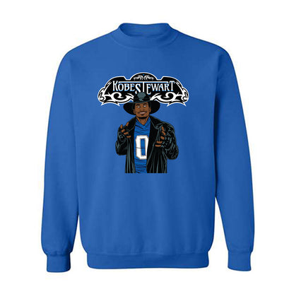 Buffalo - NCAA Football : Kobe Stewart - Player Illustration Crewneck Sweatshirt Player Illustration-0