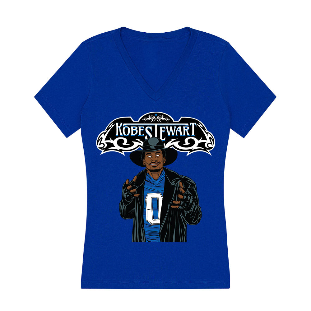 Buffalo - NCAA Football : Kobe Stewart - Player Illustration Women's V-Neck T-Shirt-0