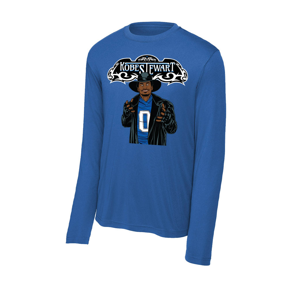 Buffalo - NCAA Football : Kobe Stewart - Player Illustration Activewear Long Sleeve T-Shirt-0