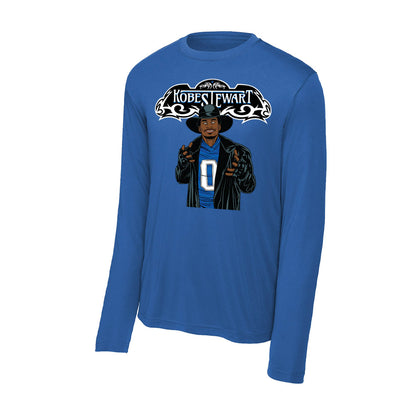 Buffalo - NCAA Football : Kobe Stewart - Player Illustration Activewear Long Sleeve T-Shirt-0