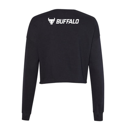 Buffalo - NCAA Football : Kobe Stewart - Player Illustration Women's Cropped Crew Fleece-1