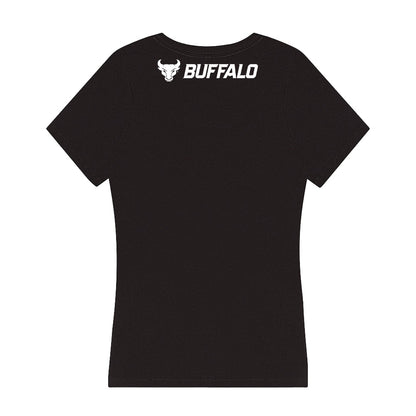 Buffalo - NCAA Football : Kobe Stewart - Player Illustration Women's V-Neck T-Shirt-1
