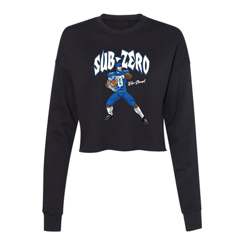 Buffalo - NCAA Football : Kobe Stewart - Player Illustration Women's Cropped Crew Fleece-0