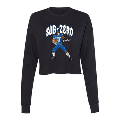 Buffalo - NCAA Football : Kobe Stewart - Player Illustration Women's Cropped Crew Fleece-0