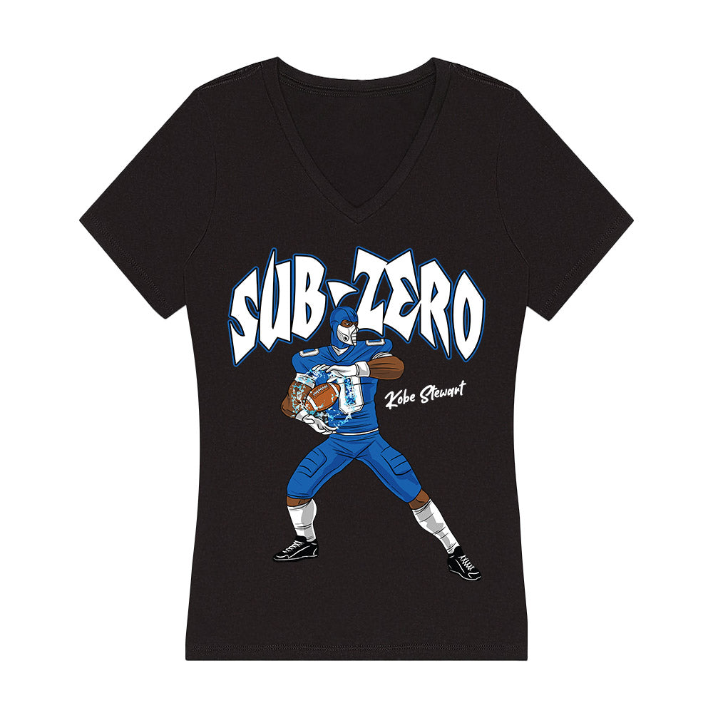 Buffalo - NCAA Football : Kobe Stewart - Player Illustration Women's V-Neck T-Shirt-0