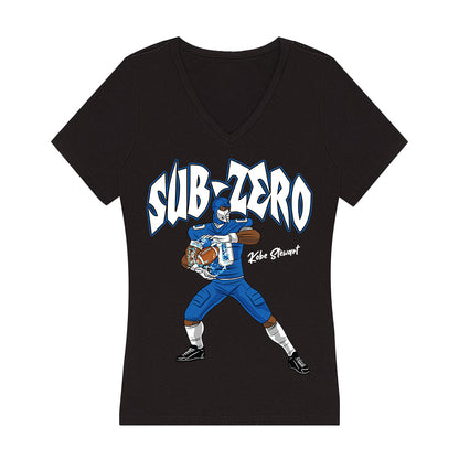 Buffalo - NCAA Football : Kobe Stewart - Player Illustration Women's V-Neck T-Shirt-0