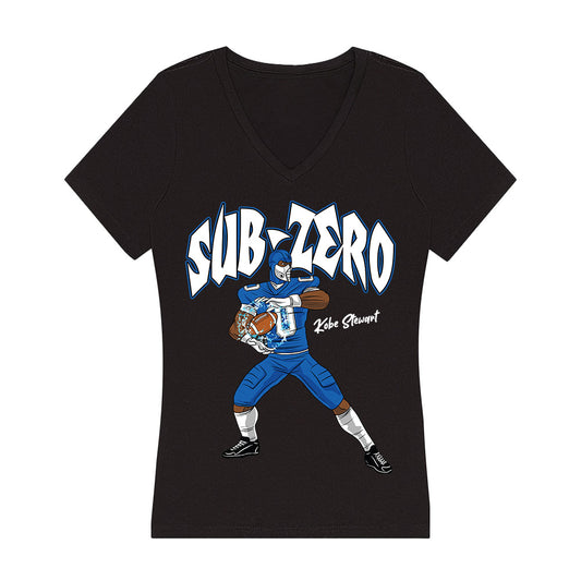 Buffalo - NCAA Football : Kobe Stewart - Player Illustration Women's V-Neck T-Shirt-0